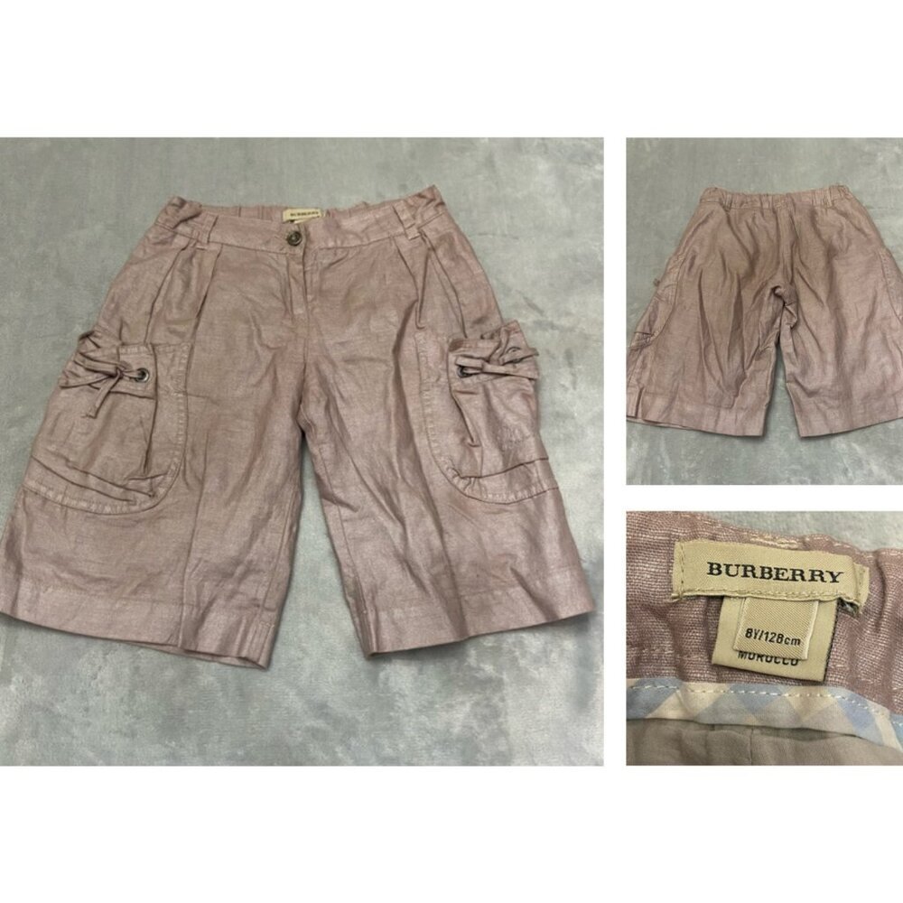 Burberry Kids Tan Cargo long Shorts culottes Bermudas 21923